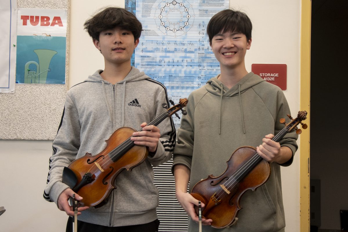 Sophomore Anthony Wu and junior Aaron Wu play violin together in the Boston Philharmonic Youth Orchestra. The two have traveled to play with the orchestra in locations like Prague, Croatia and New York City.