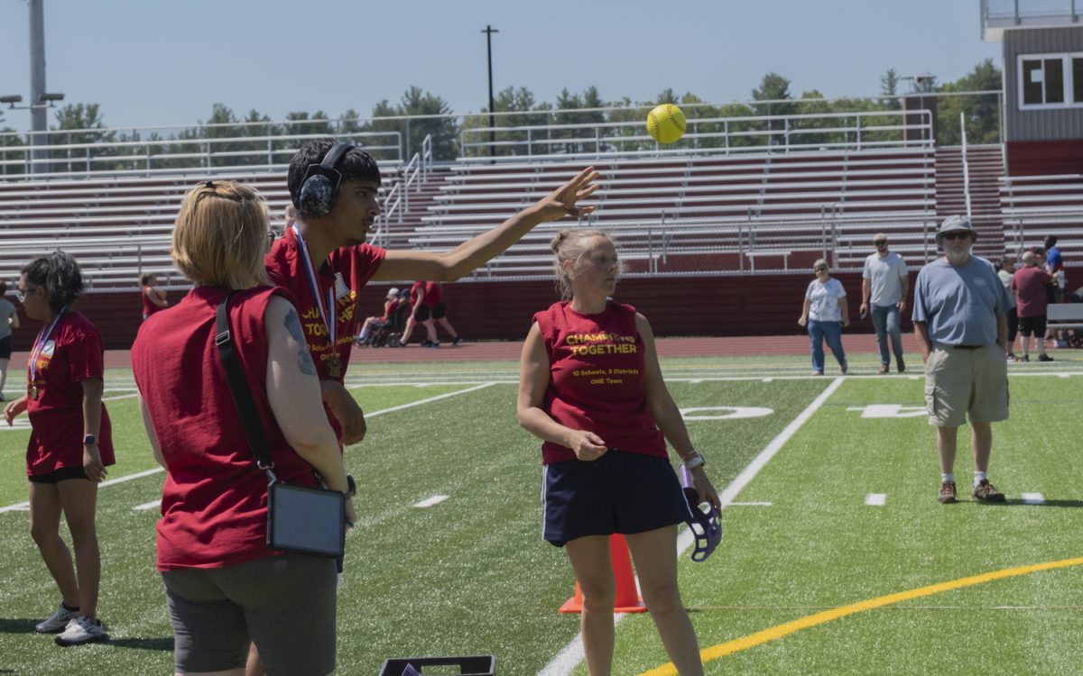 At the Titan Games on May 22, senior Ishaan Kavdikar participated in the ball toss.