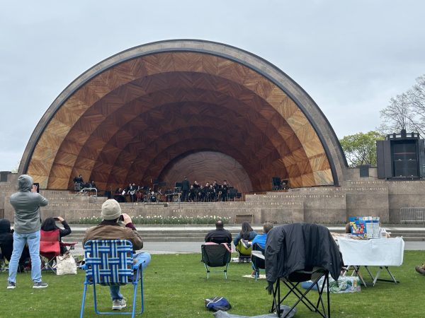 Jazz I performs at the Massachusetts Association for Jazz Education (MAJE) Gold Medal Showcase at the Hatch Shell in Boston on Sunday, May 5. 