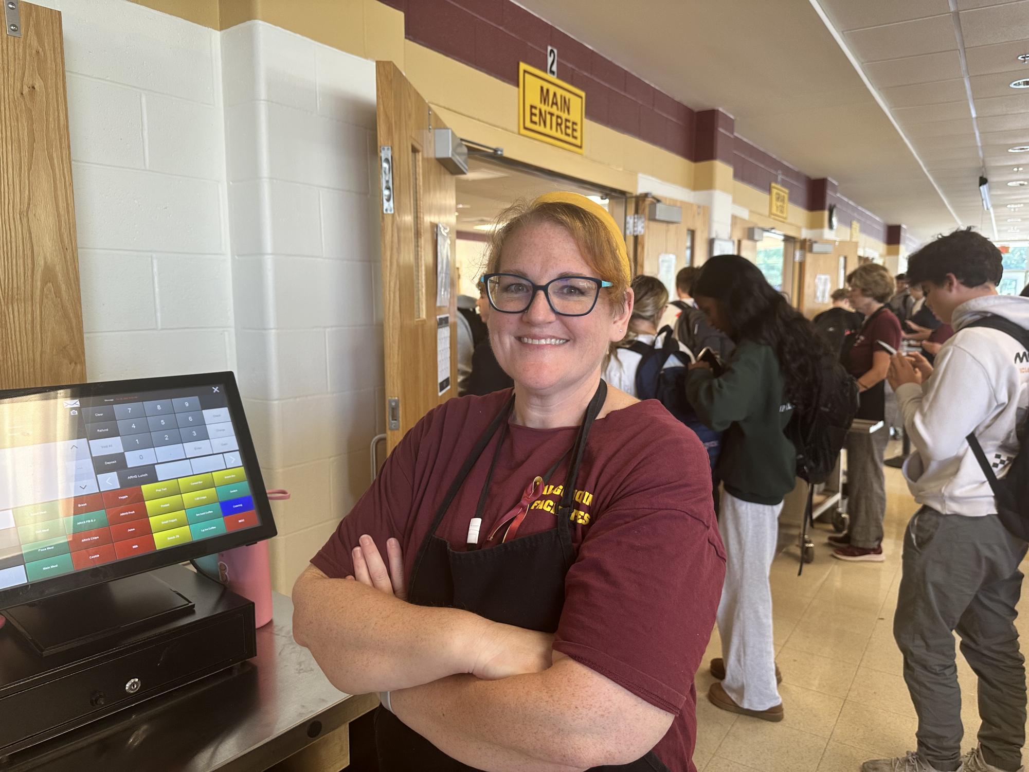 Cafeteria staff Andrea Campbell