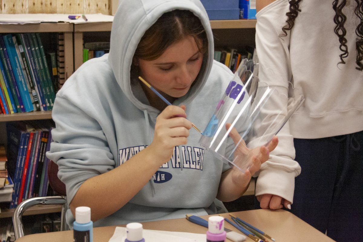 Junior Leilani Postizzi paints the money jar for a fundraiser at a Create for Kids club meeting on Nov. 8.