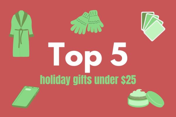 Staff Writers Kelvin Crispo, Claire Wikander and Alyssa Yee offer up their top five affordable gifts for friends or family this season.