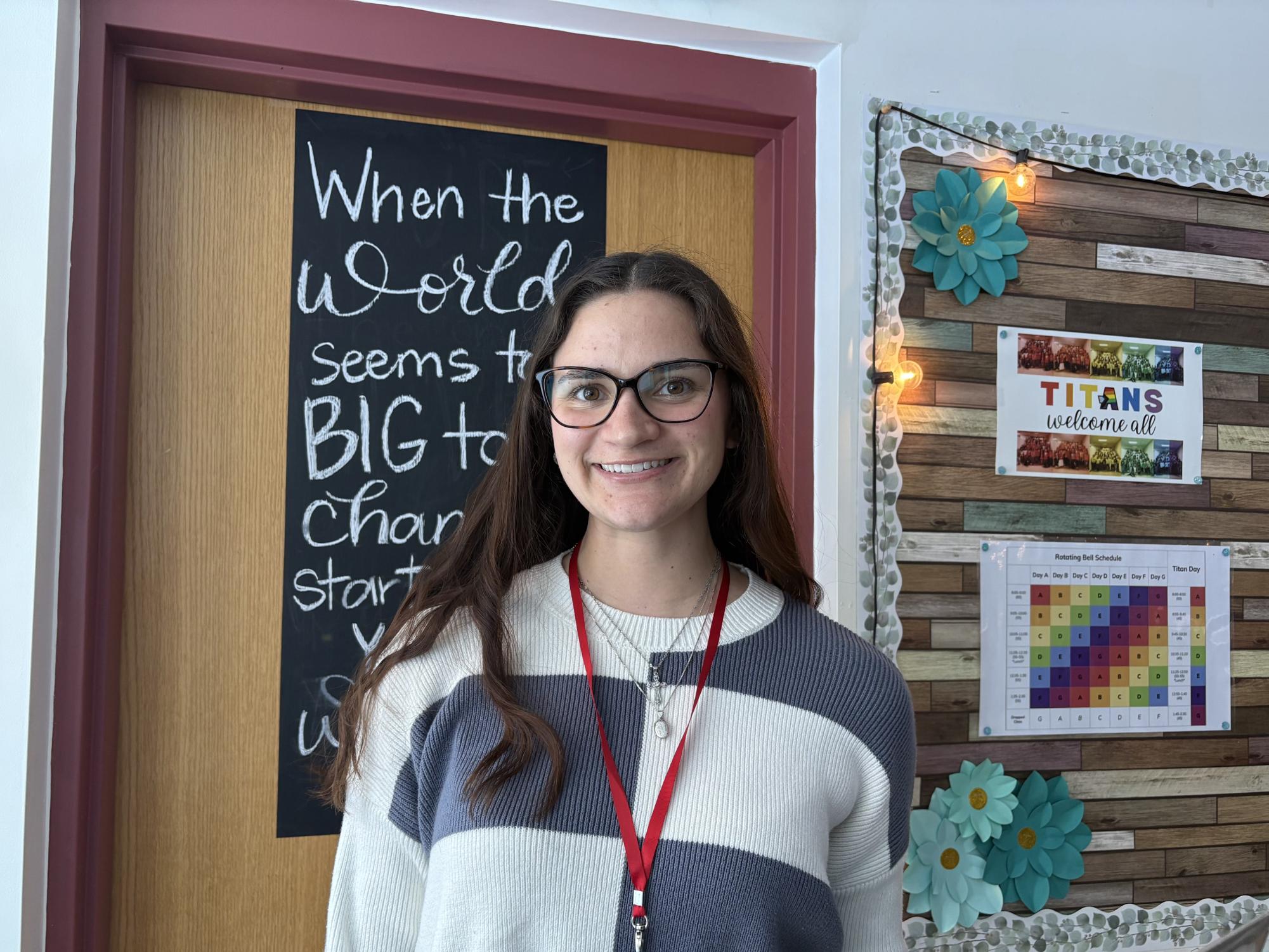 Student teacher Madison Prendergast