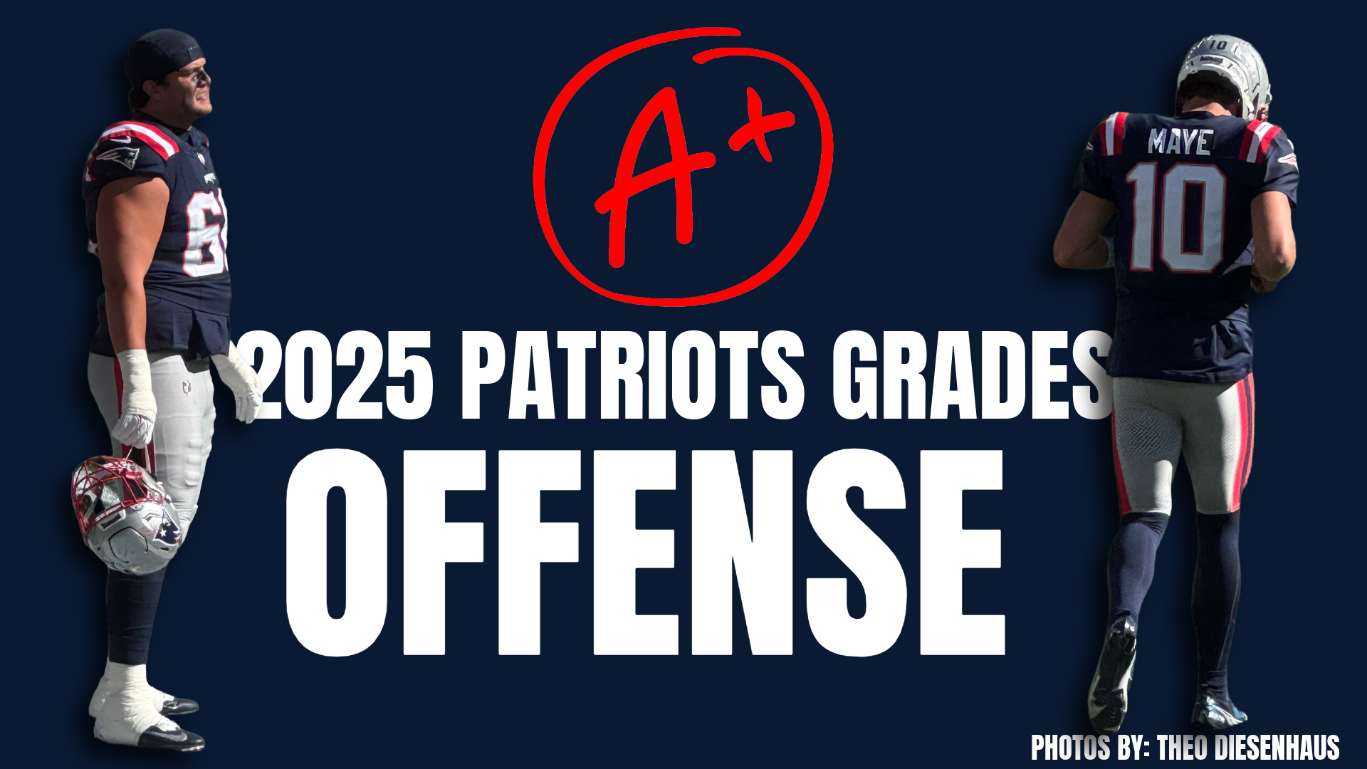 Grades the offensive line-up earned based off their performance this season