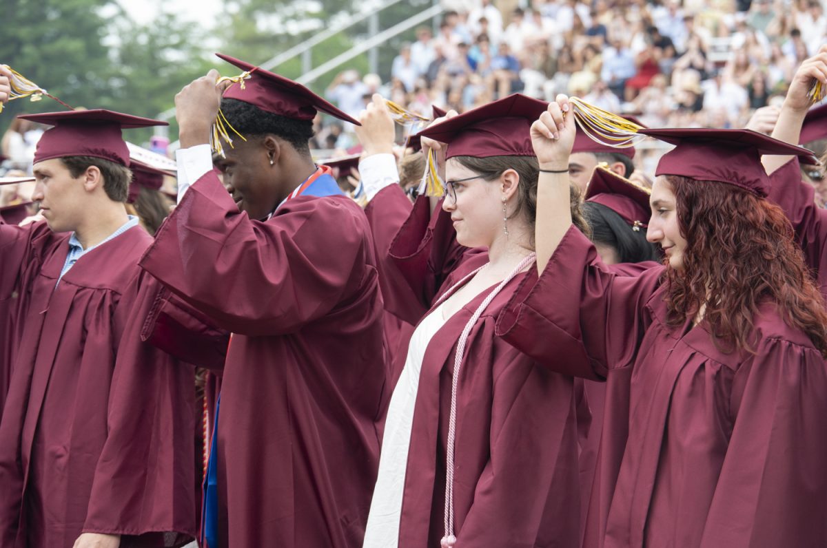 After all walking the stage and accepting their diplomas during graduation on June 6, the senior class flips their tassels from right to left to signify they have officially graduated.